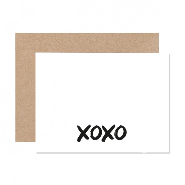 xoxo – Klappkarte Letterpress