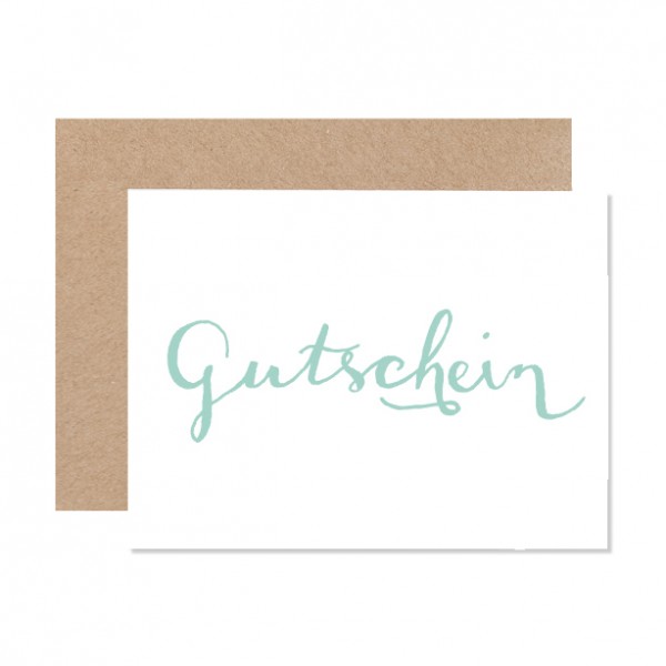 Gutschein - Klappkarte Letterpress